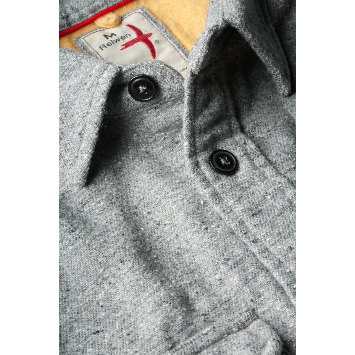 Relwen Utility Workshirt Light Grey Garmentory