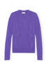 Ganni Brushed Alpaca O-Neck - Simply Purple - Thumbnail 7