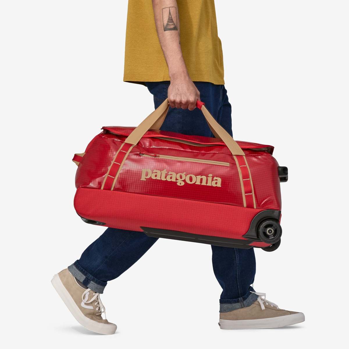 Patagonia Black Hole Wheeled Duffel Bag 70L Tinamou Tan Garmentory