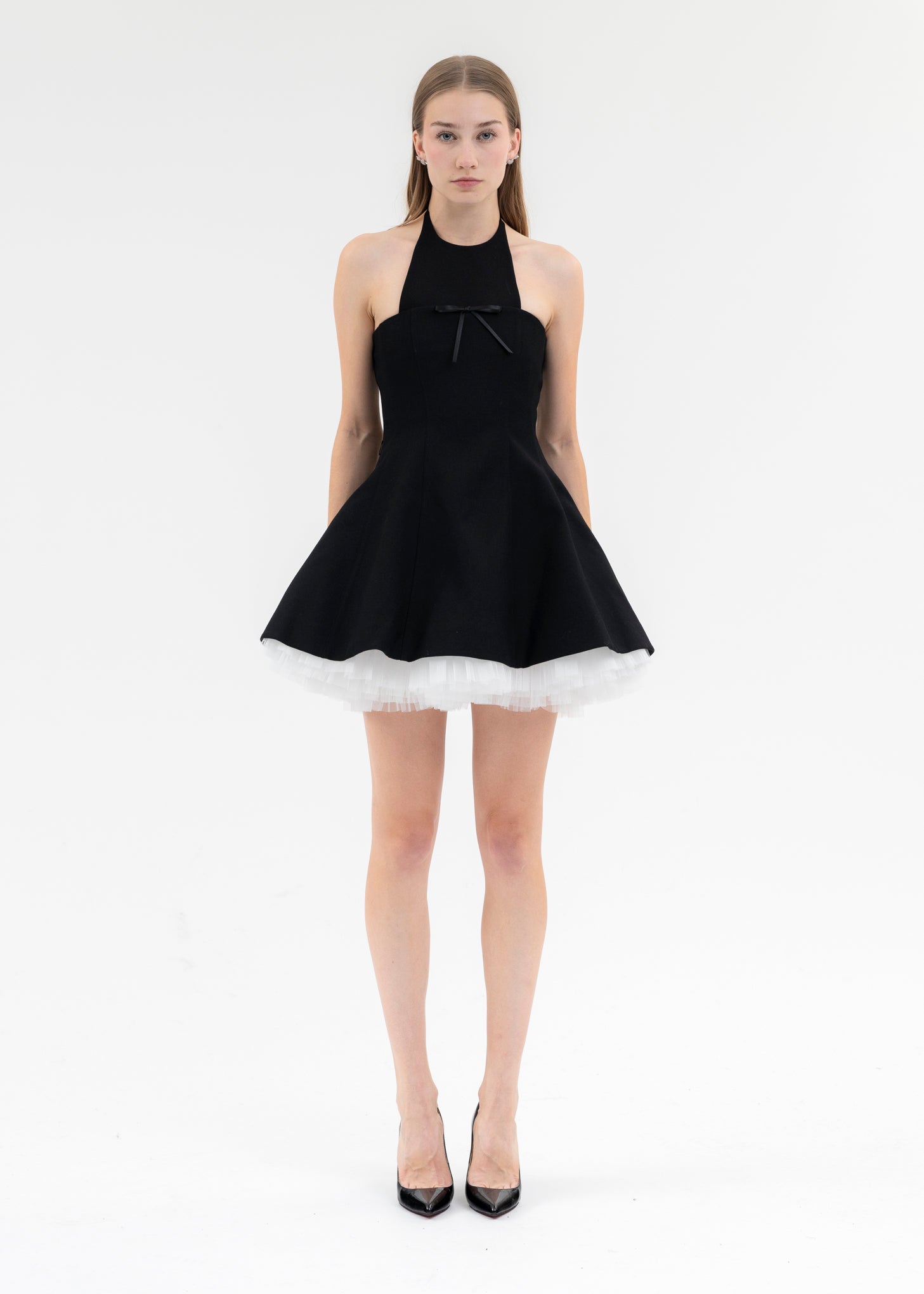 Shushu/Tong Two-Piece Strapless Puffy Dress - Black | Garmentory