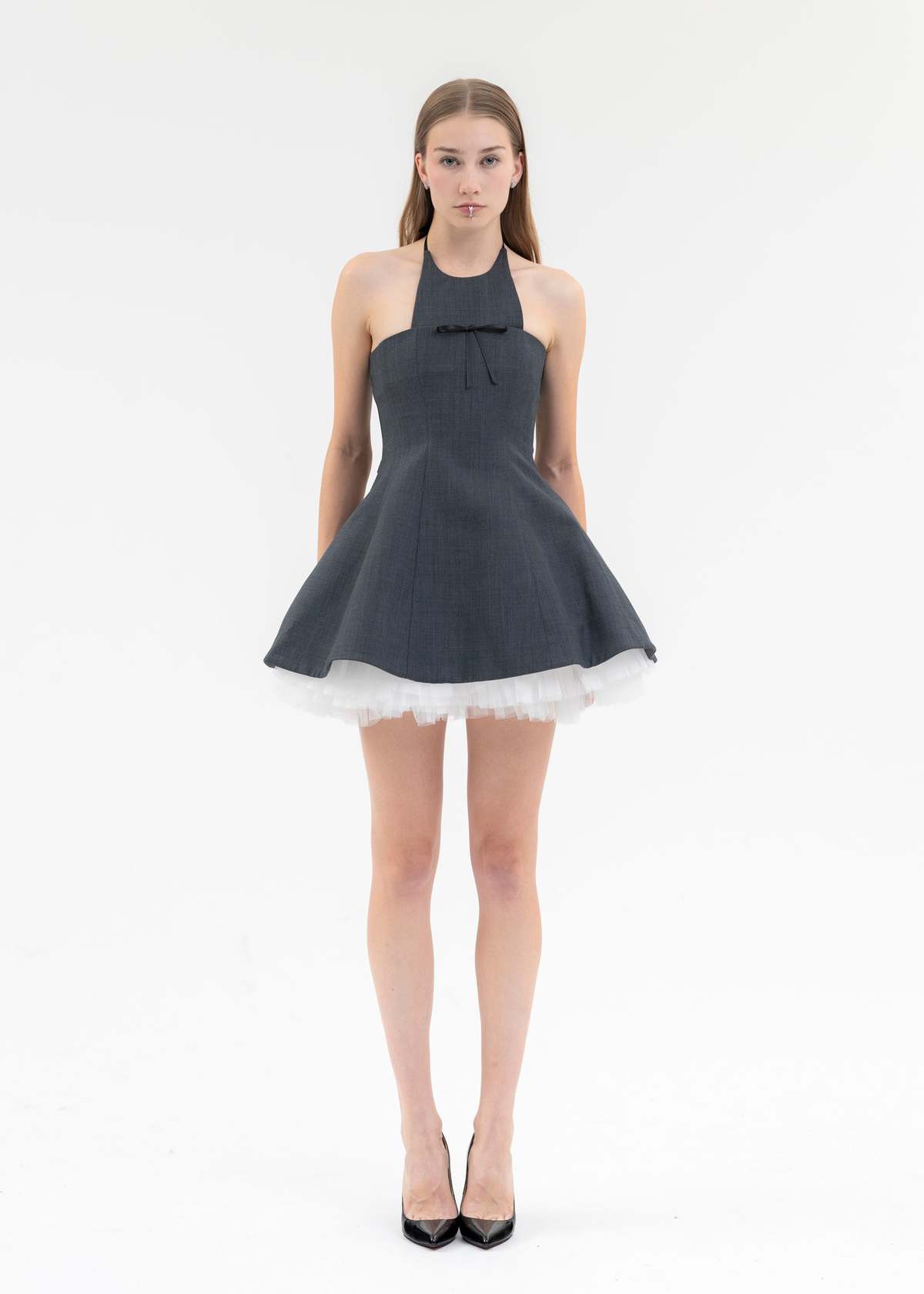 【Shushu Tong】Bridalコレクション Strapless Puffy ミニドレス Shushu/Tong Two Piece Strapless Puffy Dress - Grey | Garmentory