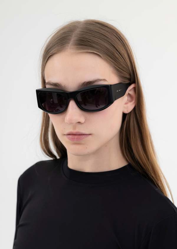 Heliot Emil Aether Sunglasses - Matt Black | Garmentory