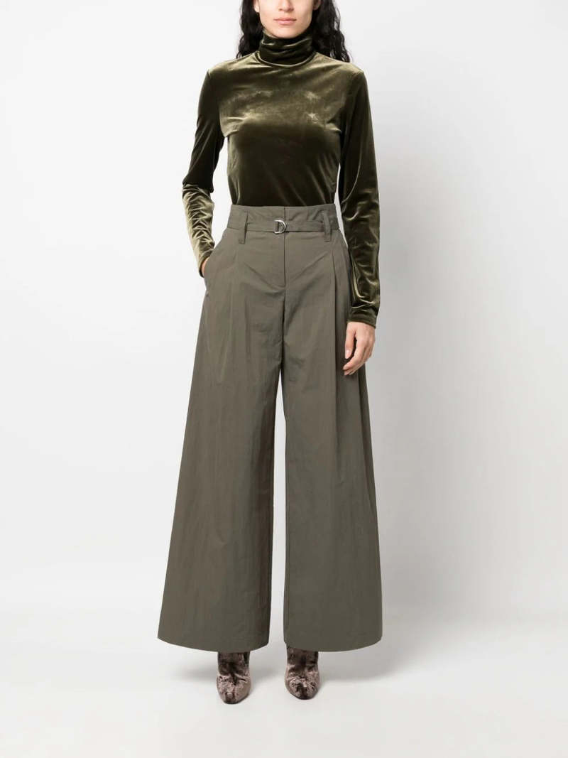 Proenza Schouler Technical Suiting Wide Leg Trouser - Wood