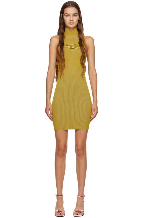 gold one shoulder long sleeve dress KissProm