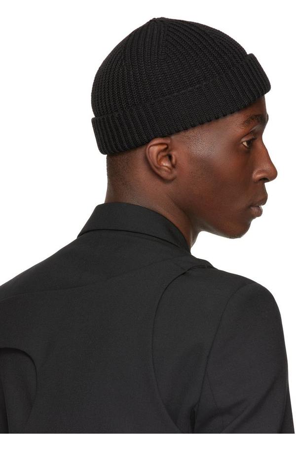 HELIOT EMIL ビーニー HELIOT EMIL Black Relief Beanie Heliot Emil