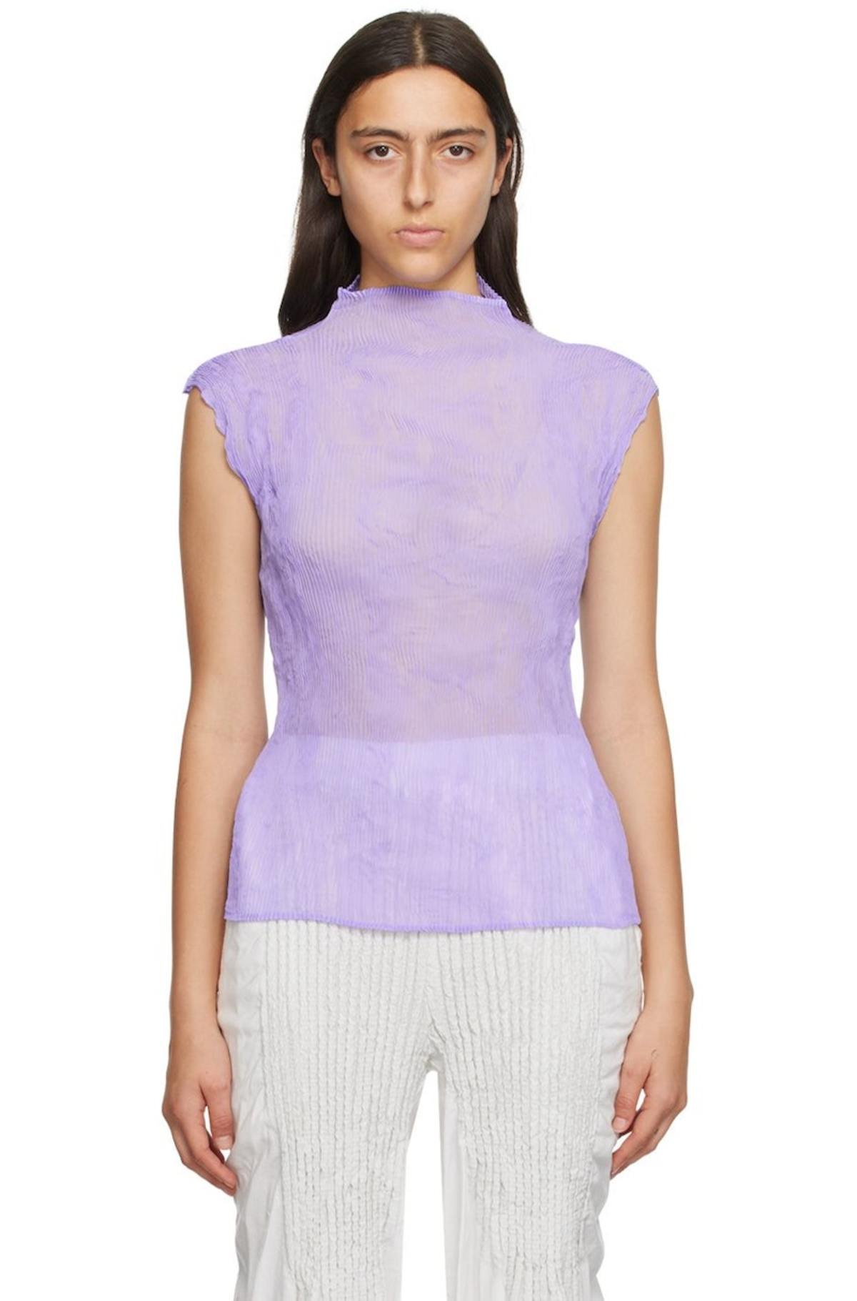 Issey Miyake Twist 1 Tank Top - Purple | Garmentory