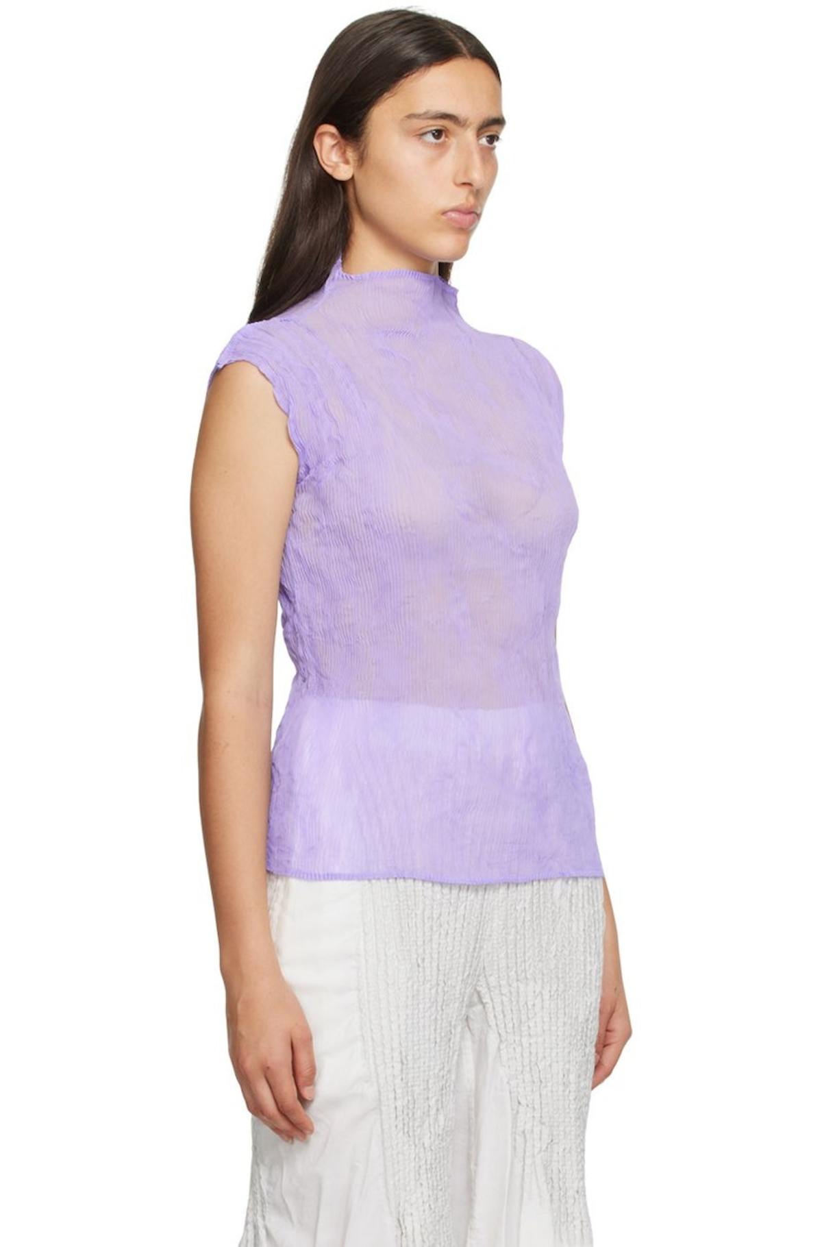 Issey Miyake Twist 1 Tank Top - Purple | Garmentory