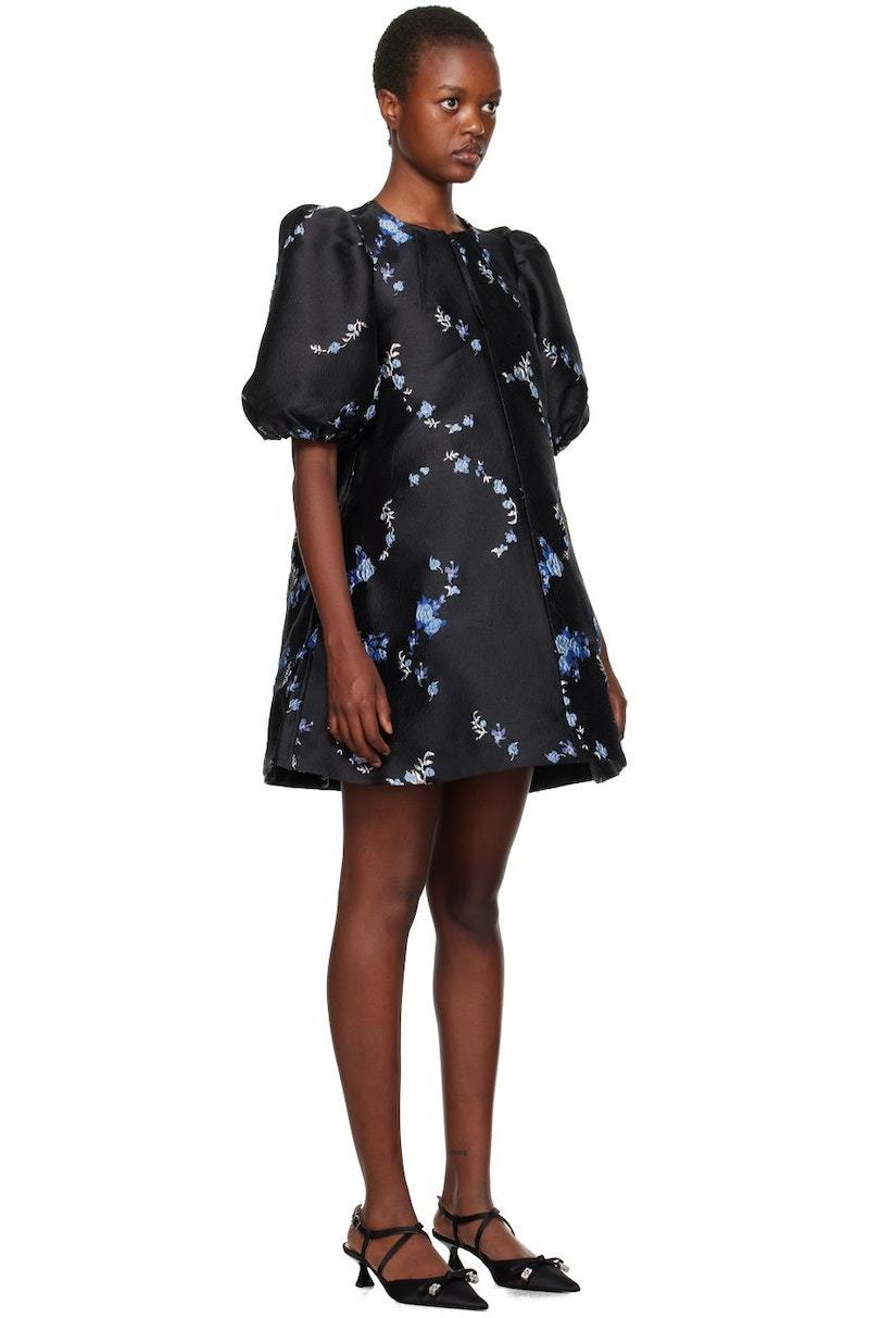 Ganni Jacquard Minidress - Black | Garmentory