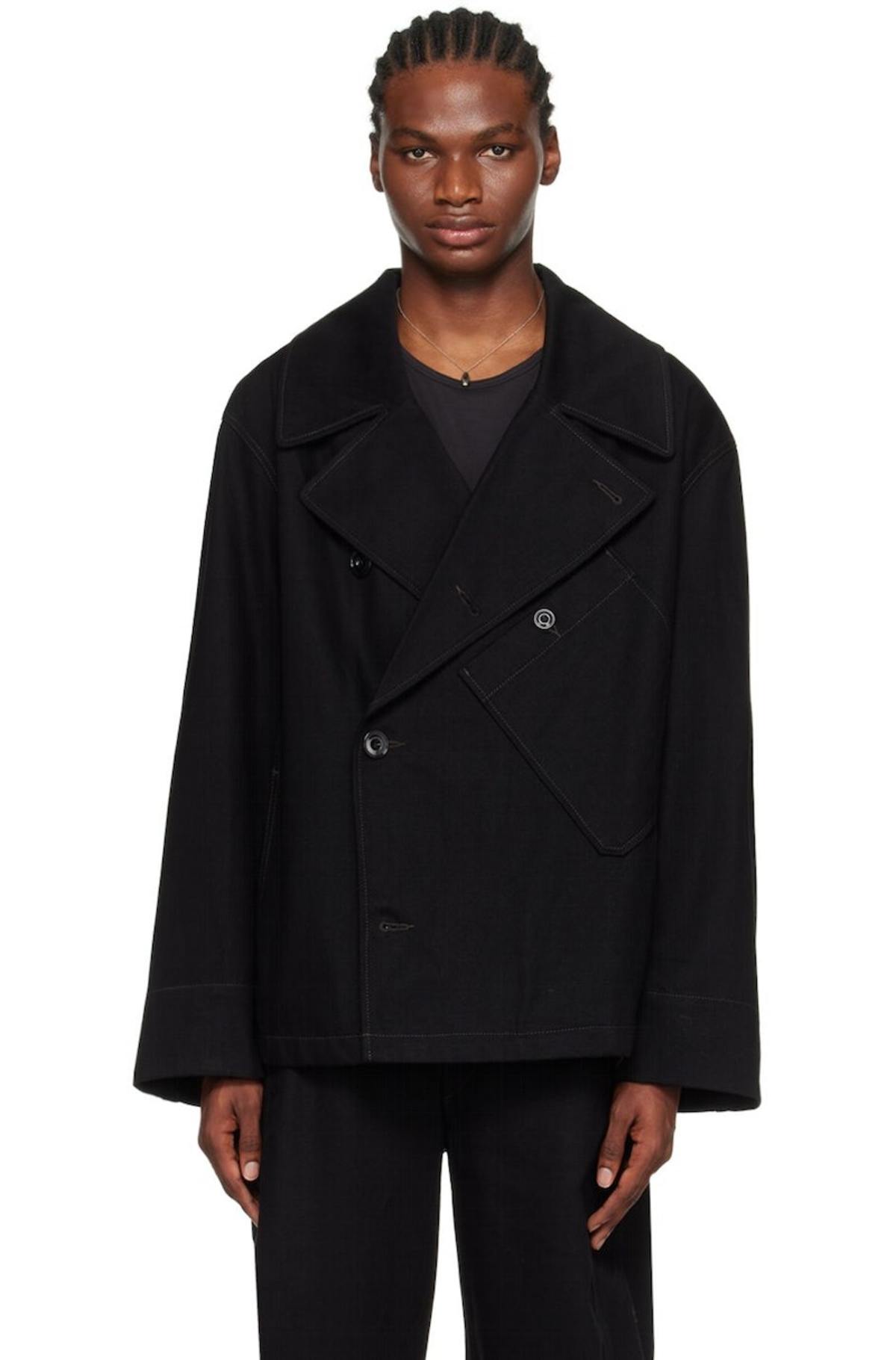 Lemaire Dispatch Denim Jacket - Black | Garmentory