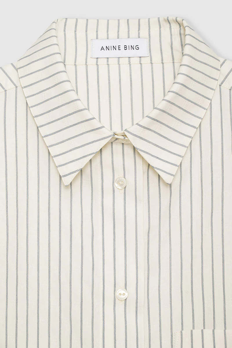 Tシャツ・カットソー ANINE BING SS25 BRAXTON SHIRT (A0710840IVY26 IVORY) Camicie Anine Bing Braxton Shirt - Ivory A0710840ivy26 av