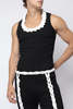 FANG Chain Link Knitted Tank - Black/White - Thumbnail 3