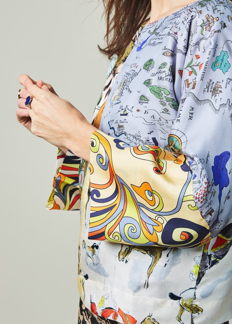 La Prestic Ouiston Julie Patchwork Silk Top