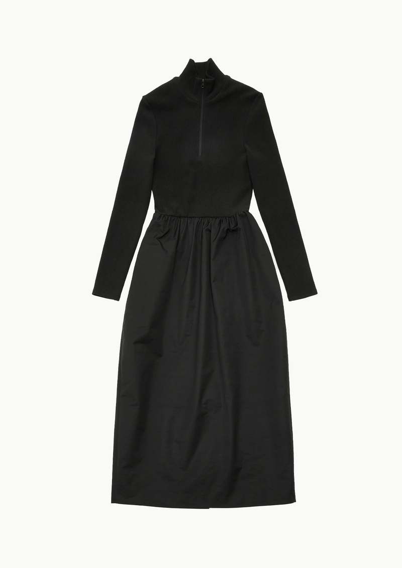 Amomento Half Zip-Up Dress - Black | Garmentory