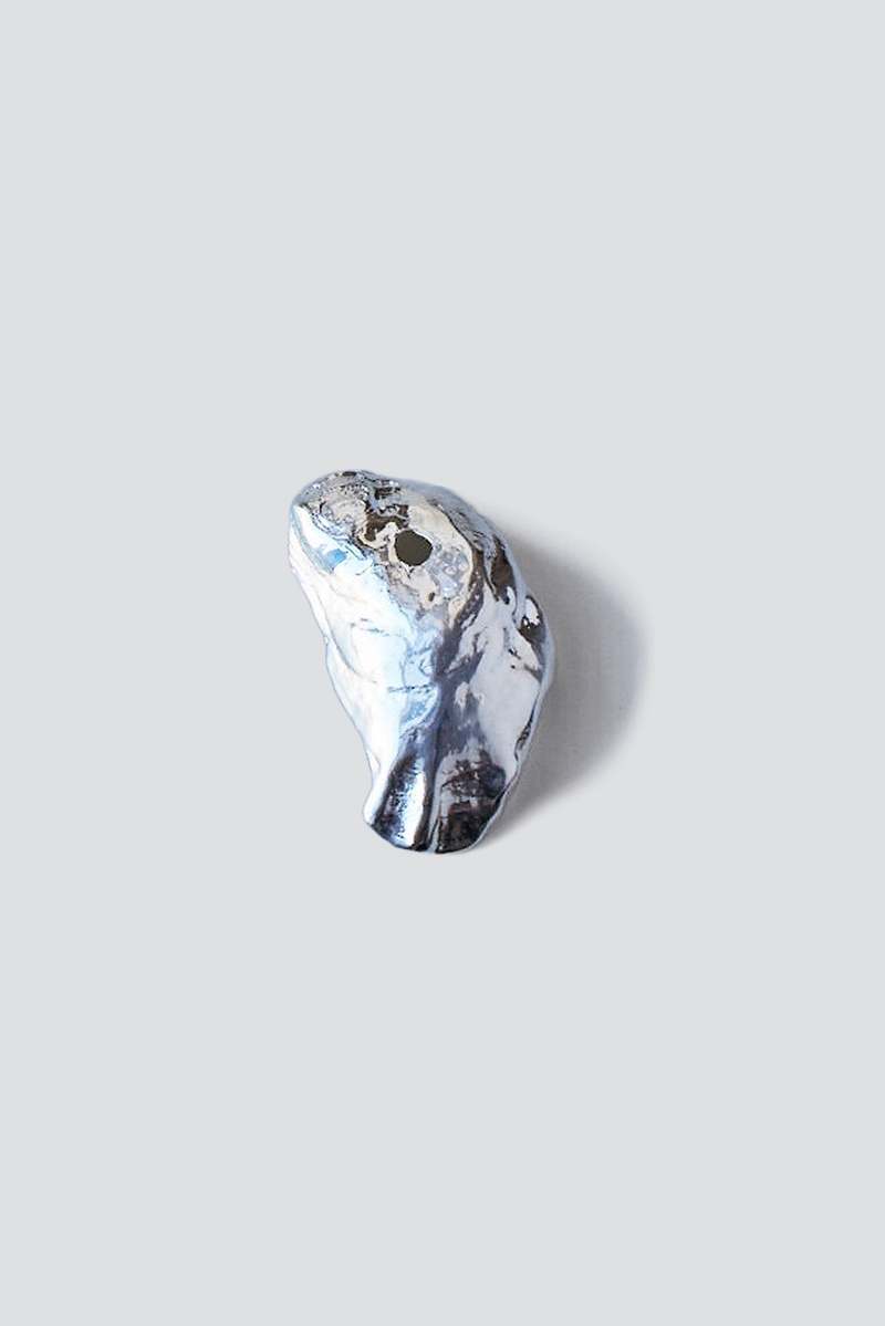 P. Nina No. 3 Mother of Pearl Necklace - Silver/Light Blue