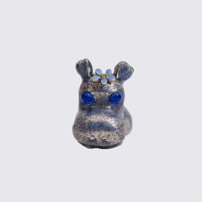 【関税込み】Collina Strada ゴールド Hippo リング Hippo-Ring---Ice-Blue-Speck-