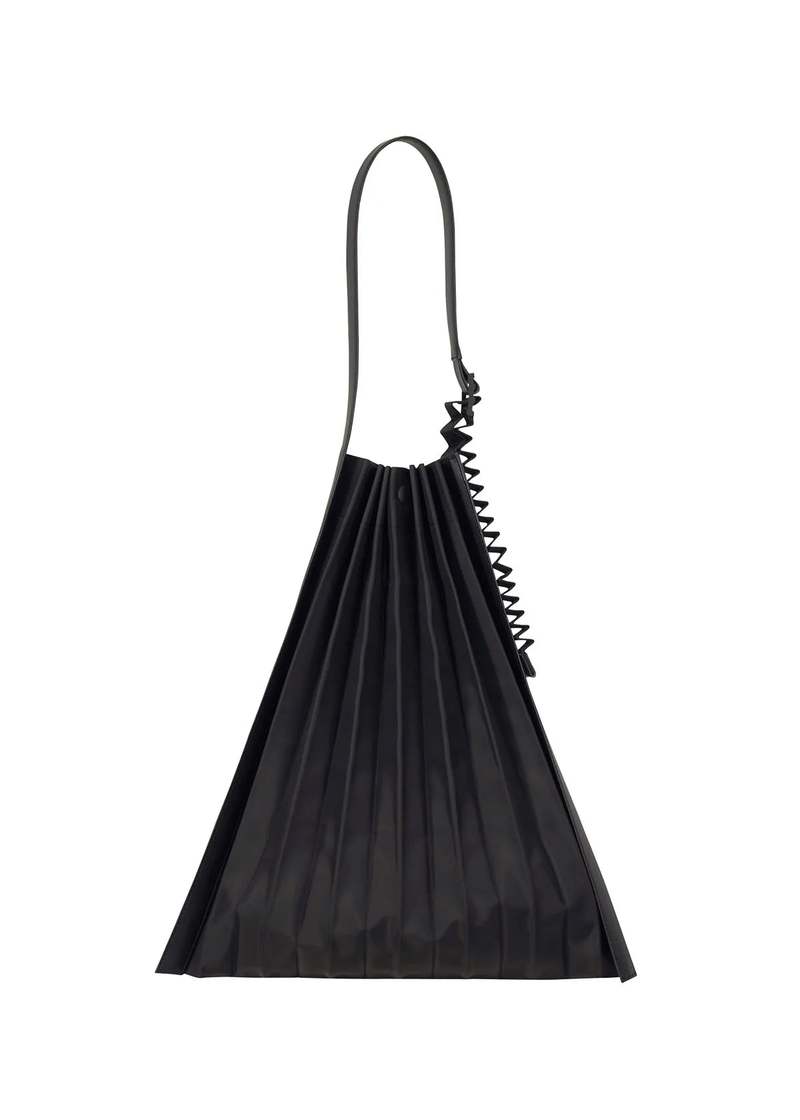【極美品】PLEATS PLEASE ISSEY MIYAKE　トート　黒 ISSEY MIYAKE PLEATS PLEASE BLACK SUEDE-FINISH ZIG-ZAG BAG w