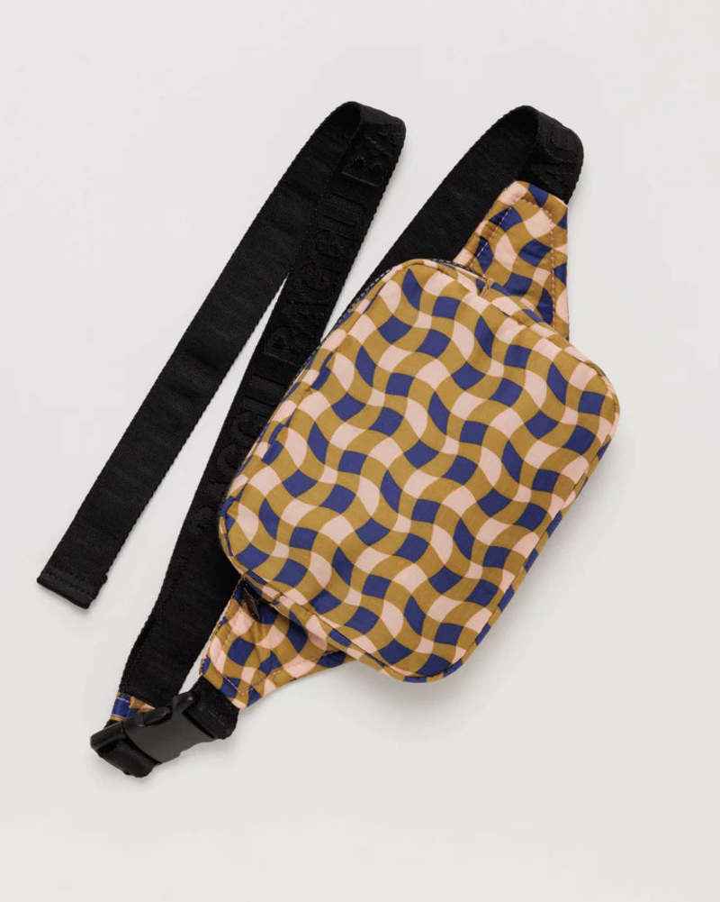 Baggu Wavy Gingham Fanny Pack Wavy Gingham Blue Fanny Pack | Accessories | Personify  main image 2