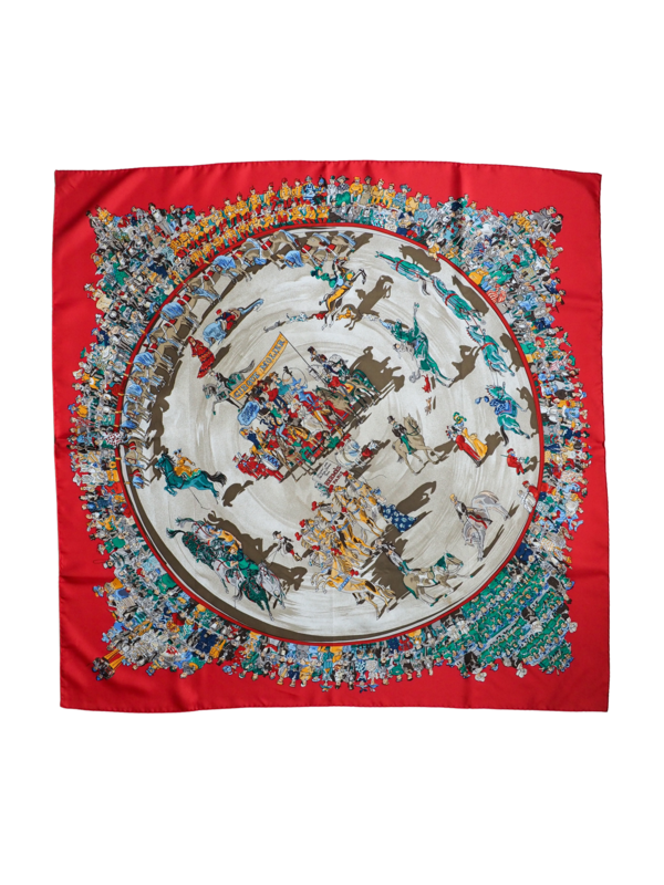 Hermes Silk Square Scarf - Carre 90 Cirque Molier by Dumas