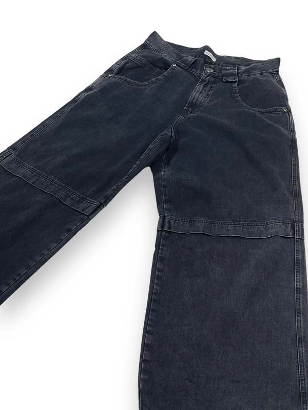 Willy Chavarria Denim Layered Pants - Washed Black | Garmentory