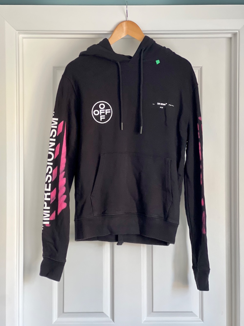 Off white cheap impressionism hoodie black