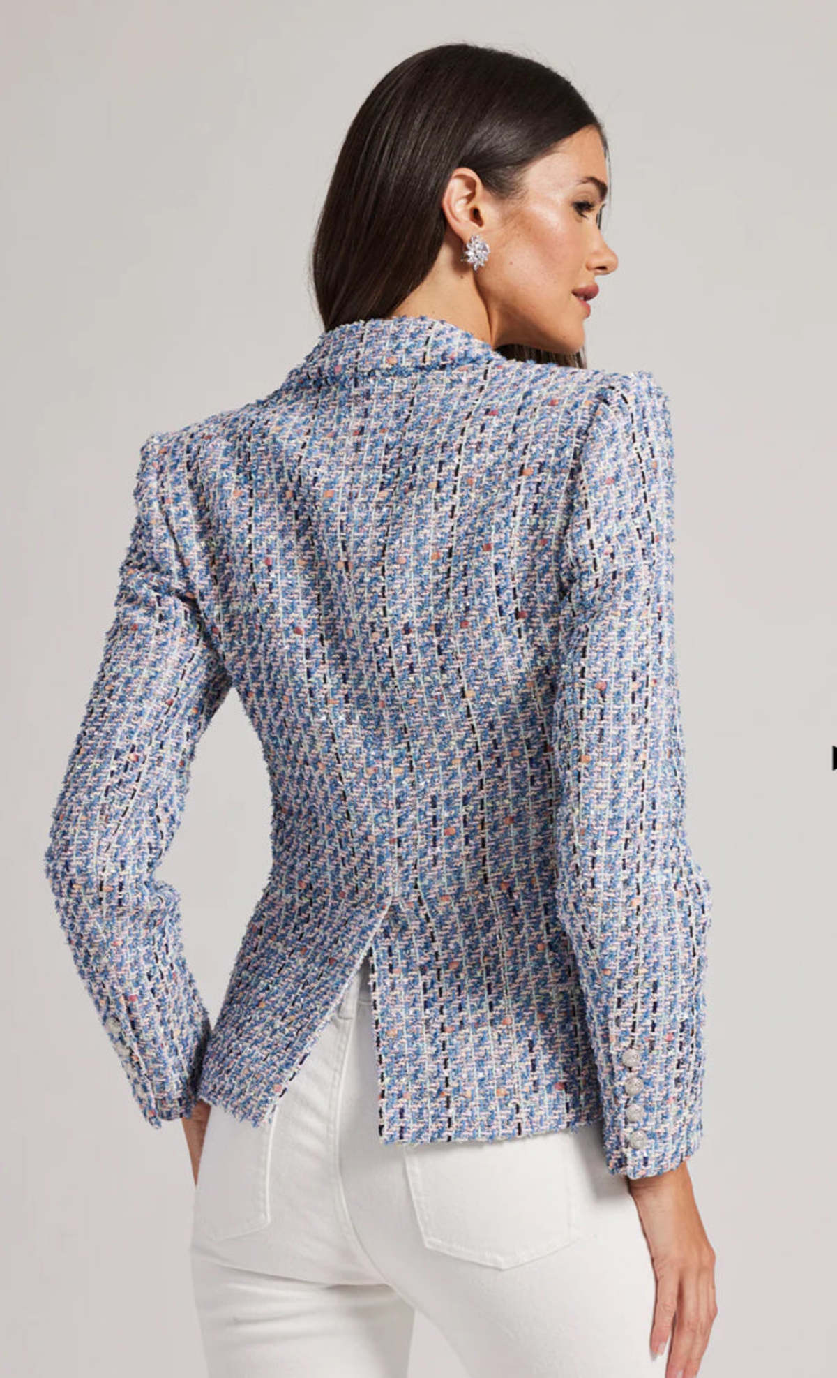Generation Love Eliza Tweed Blazer- Light Blue