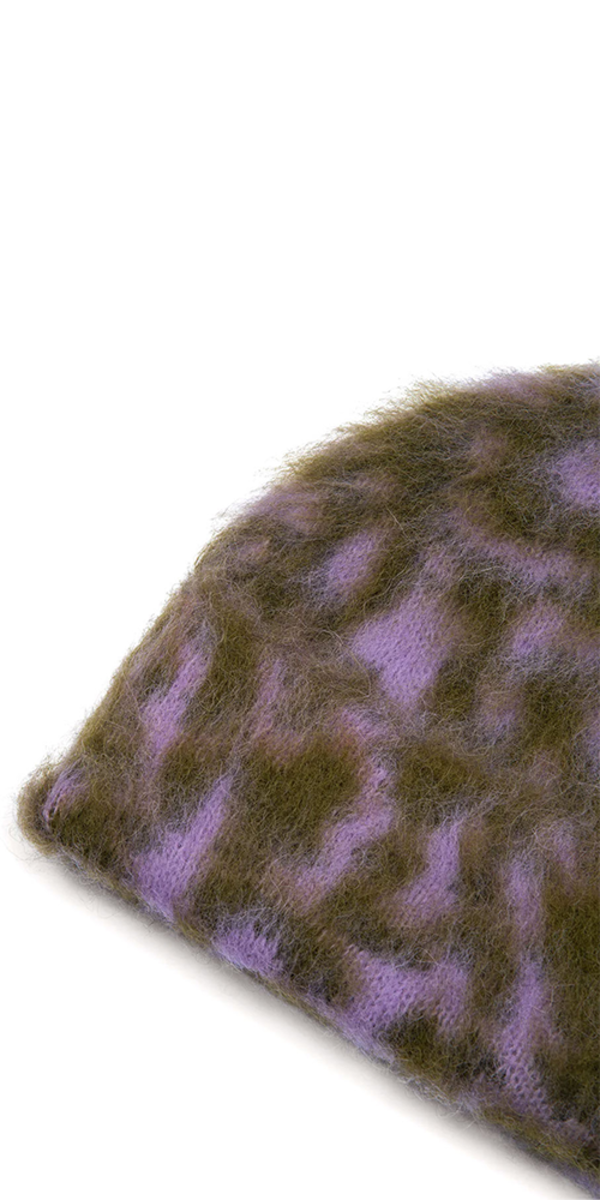 BY FAR Clifford Alpaca Hat - Lilac/Pear