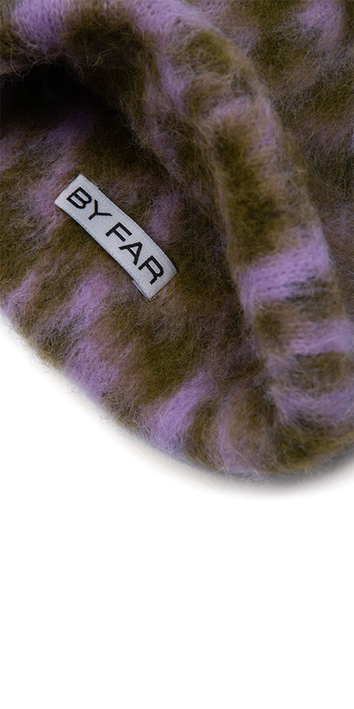 BY FAR Clifford Alpaca Hat - Lilac/Pear - Image 3 of 3