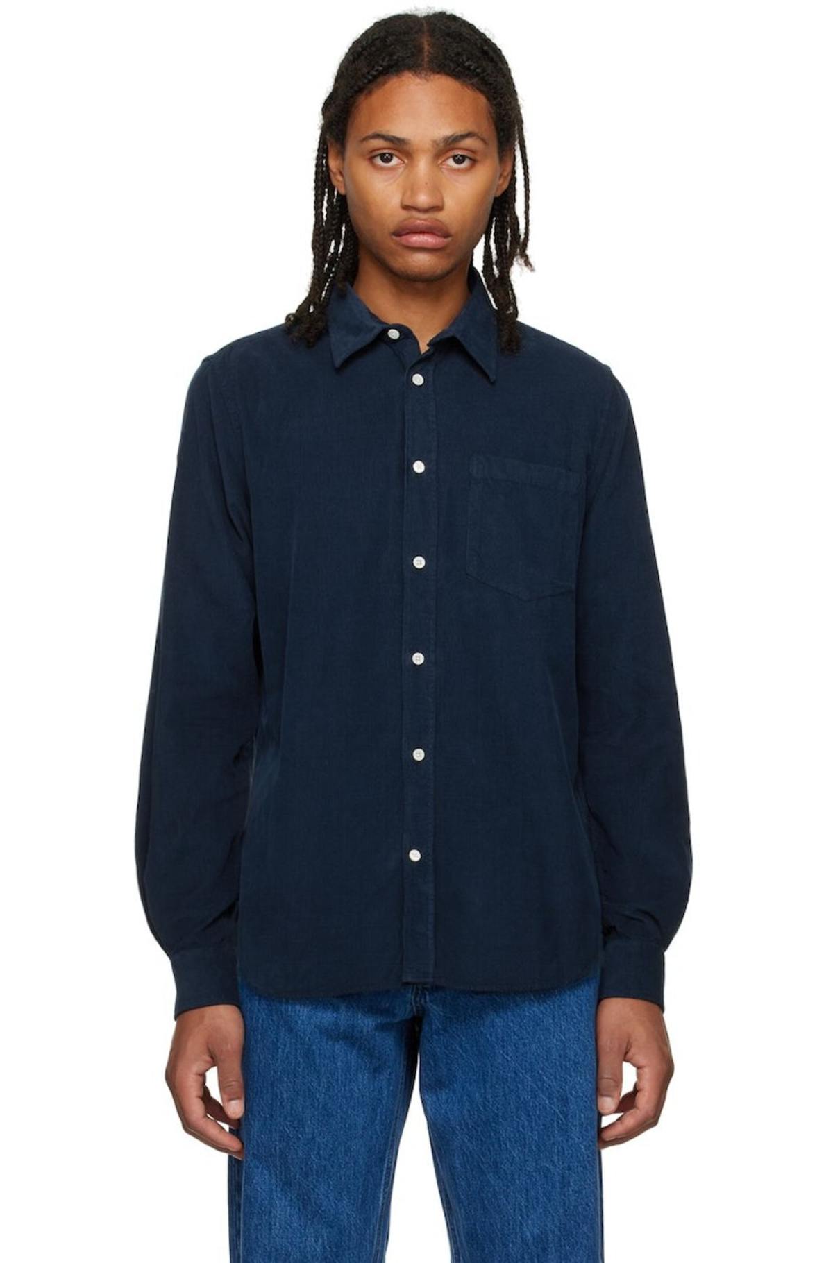 Norse Projects Osvald Organic Flannel Shirt in Sitka Green