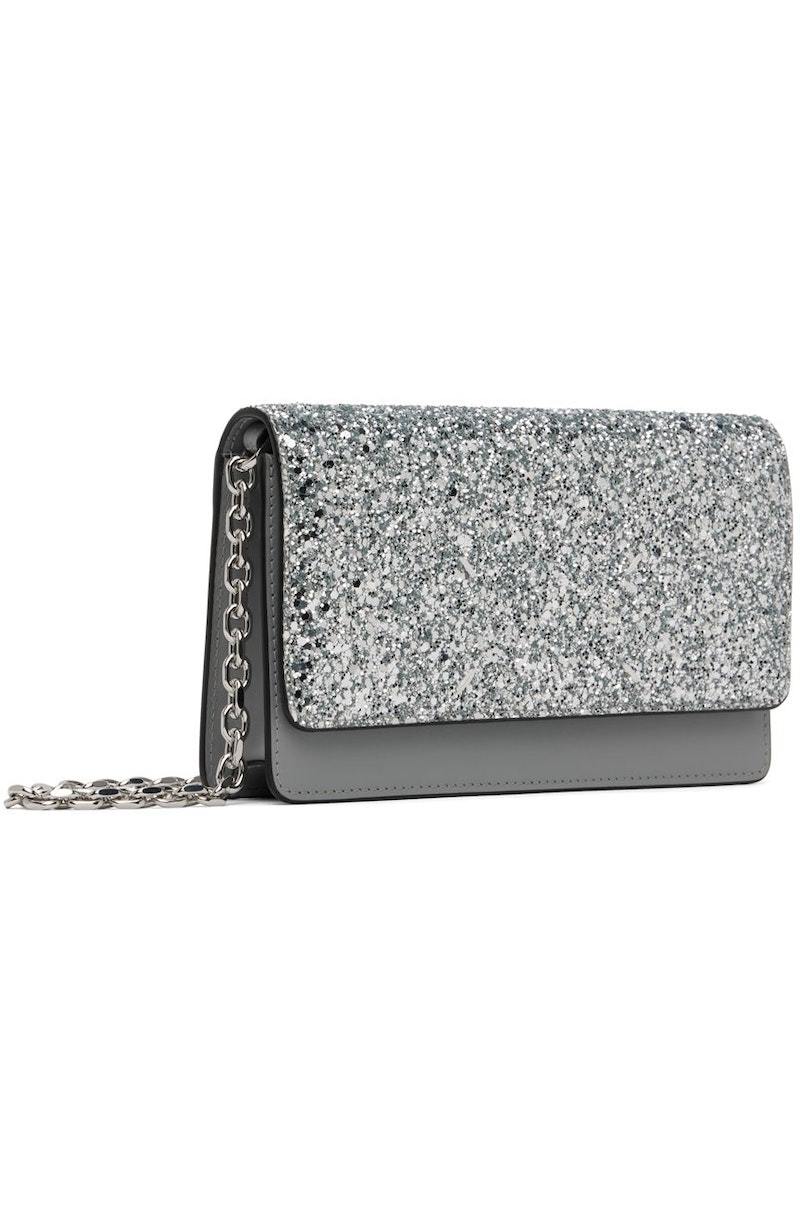 Maison Margiela Glitter Chain Wallet Bag - Silver | Garmentory