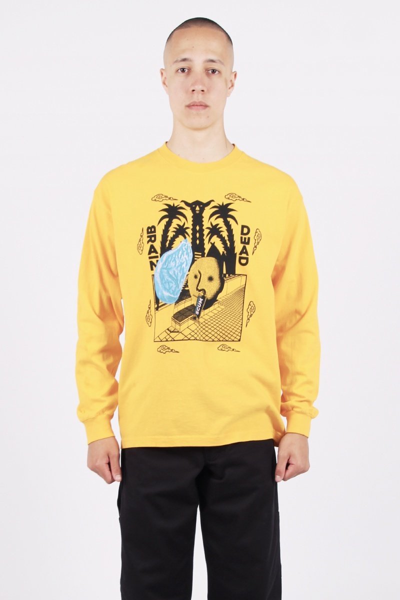 Brain Dead Scum Long Sleeve T-Shirt - Mustard | Garmentory