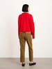 Alex Mill Taylor Cotton Cashmere Rollneck Cardigan - Fire Red - Thumbnail 5