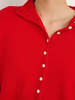 Alex Mill Taylor Cotton Cashmere Rollneck Cardigan - Fire Red - Thumbnail 6