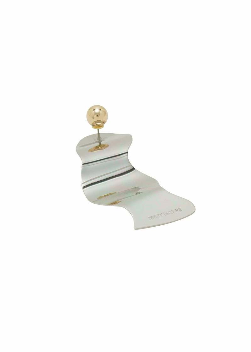 Issey Miyake Sculptures Earrings - Gold Brass | Garmentory