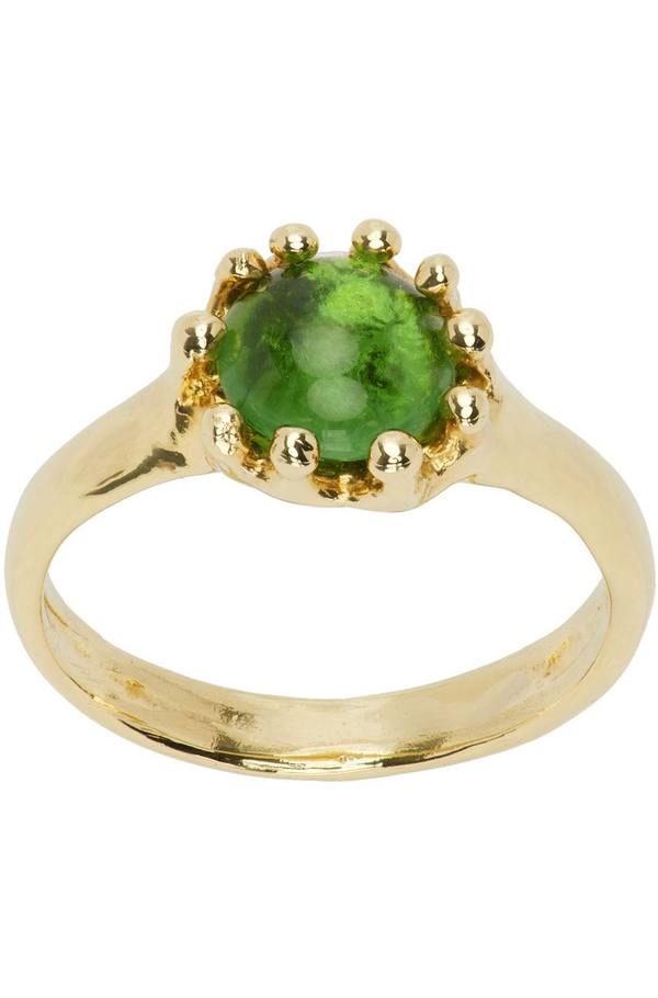 Mondo Mondo Gold & Green Lush Ring - Gold/Green | Garmentory