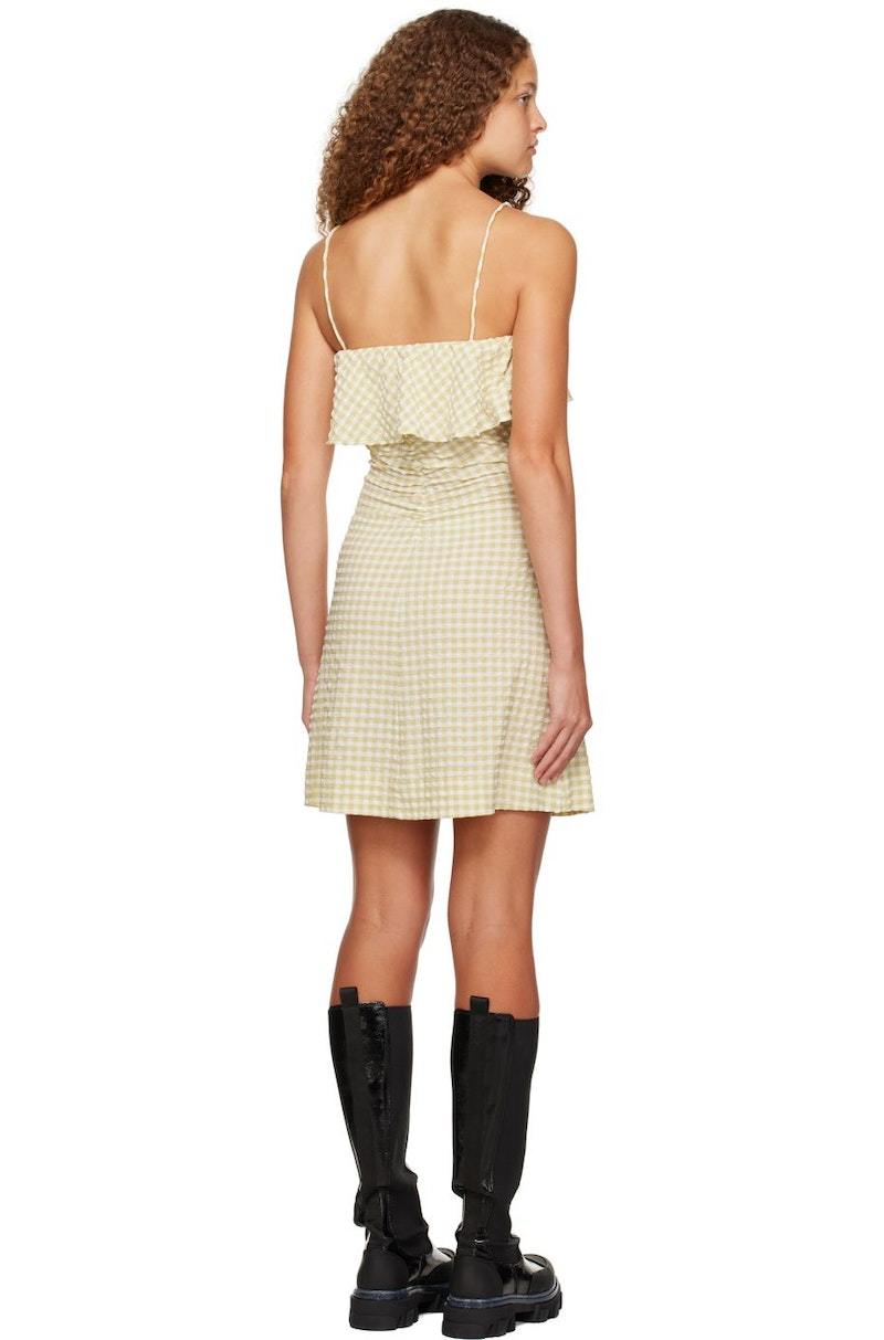 Ganni Ruched Minidress - Beige | Garmentory