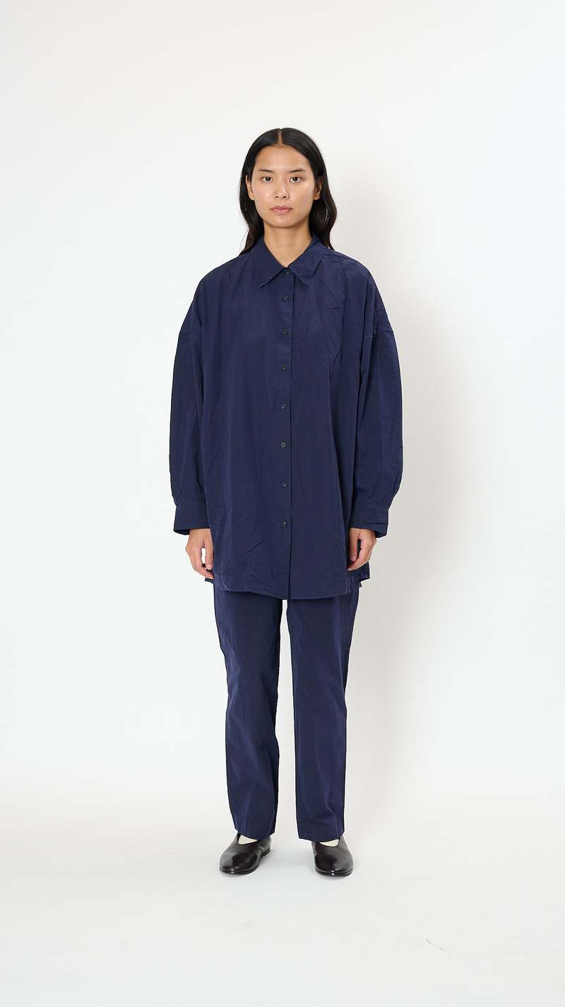 CASEY CASEY コットンシャツ 新品タグ付き　ネイビー Casey Casey One Size Shirt - Navy | Garmentory