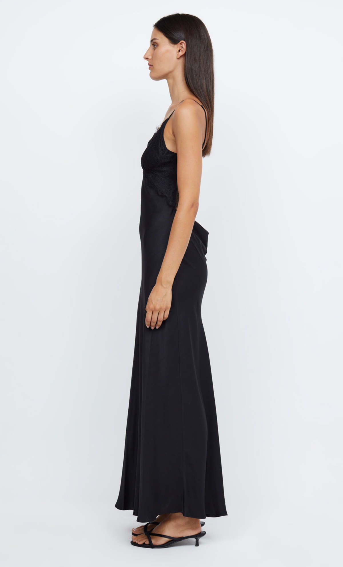 knee length dresses for ladies Emery Lace Black Dress Sz 10 – Dress Rental NZ main image 1