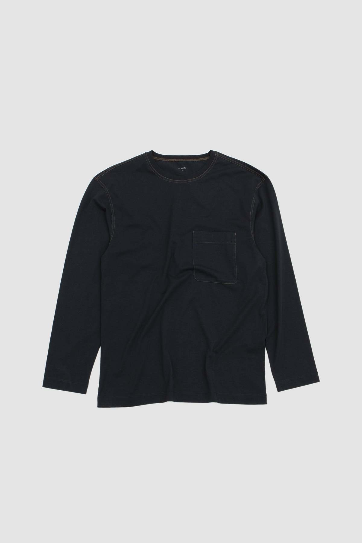 Lemaire LS Patch Pocket T-Shirt - Midnight Blue | Garmentory