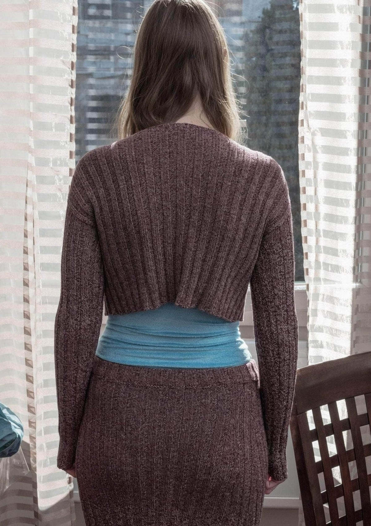 Baserange Macau Cardigan - Burgundy Melange | Garmentory