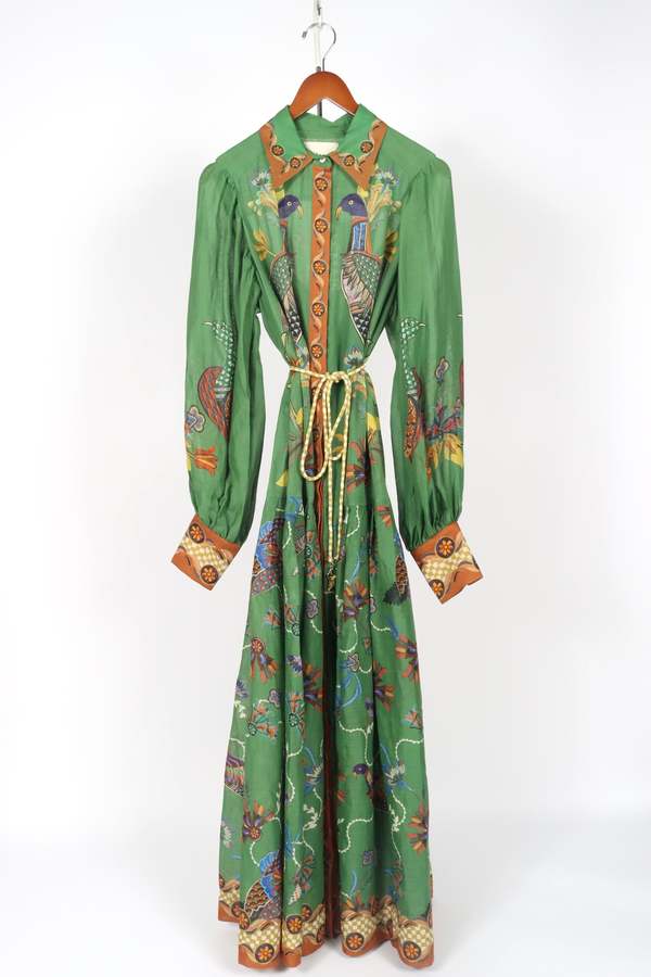 Alemais Birdie Shirtdress - Jade | Garmentory Alemais Birdie Shirtdress - Jade | Garmentory