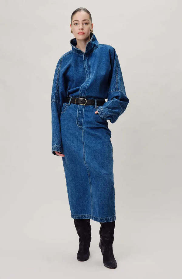 ronny kobo sebastian denim dress @ronnykoboofficial Sebastian Denim Dress *chef's kiss* #ootd #ronnykobo #explore #atlanta #atlantacreator #atlantainfluencer
