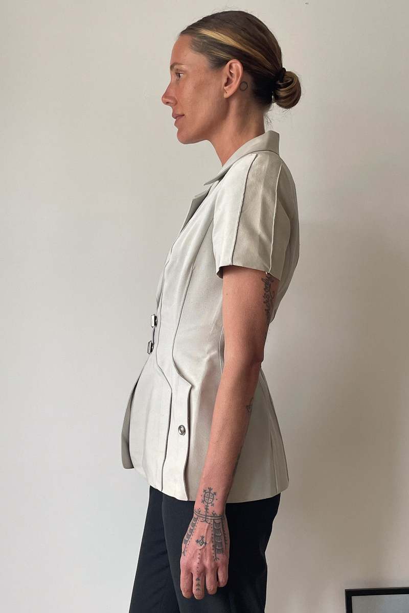 WOLF and GYPSY VINTAGE  1990s Thierry Mugler Linen Jacket