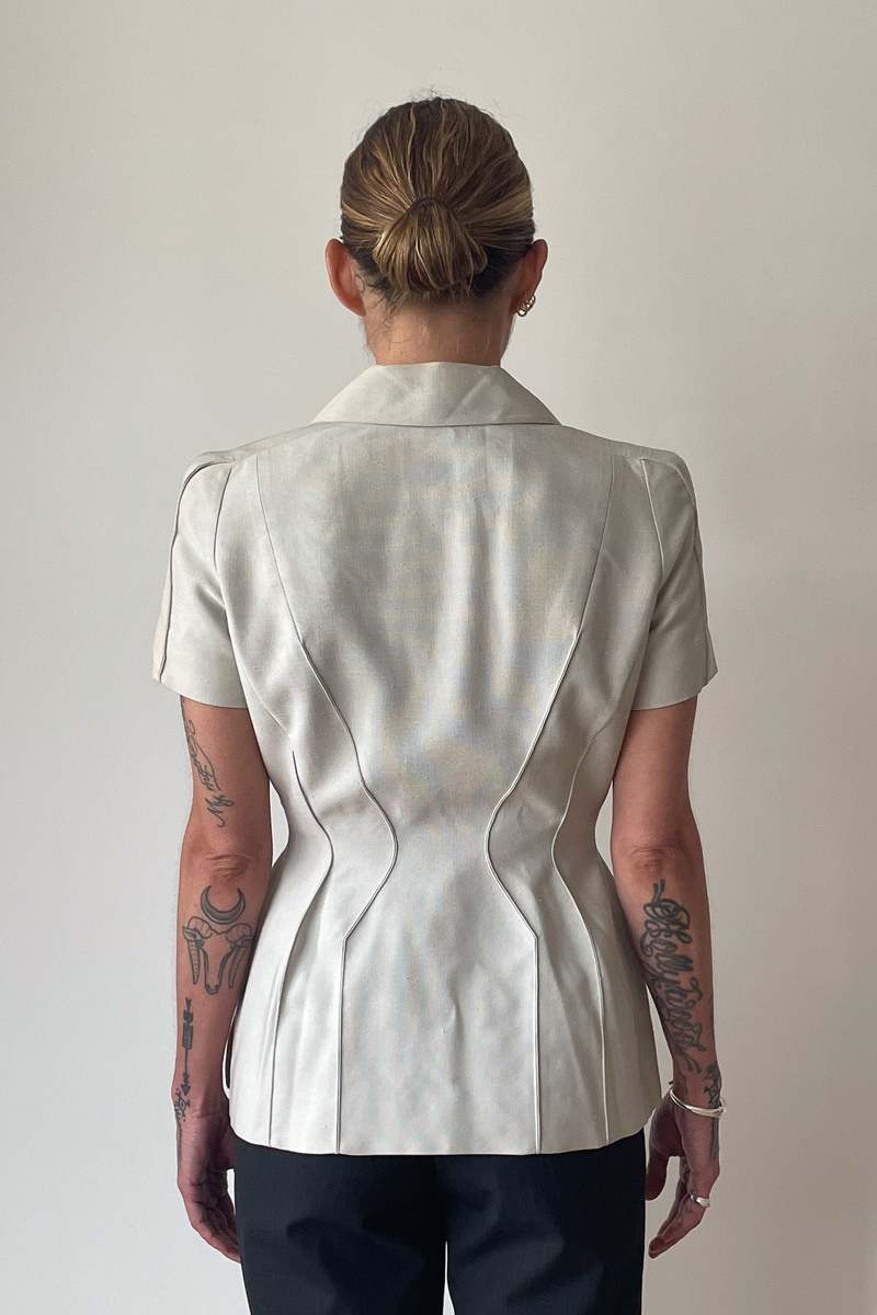 WOLF and GYPSY VINTAGE  1990s Thierry Mugler Linen Jacket