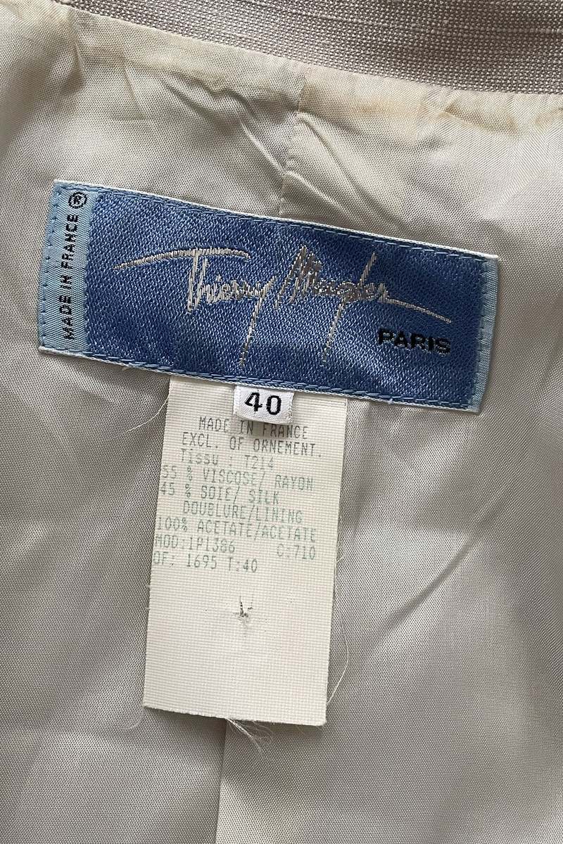 WOLF and GYPSY VINTAGE  1990s Thierry Mugler Linen Jacket