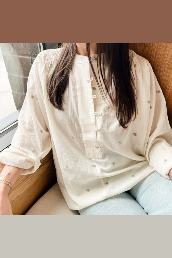 Mirth Florence Blouse - Ivory Jamandi