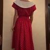 Retro Red Polkadot Cocktail Dress - Thumbnail 3