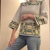 60s Boat Neck Poor Boy Sweater - Thumbnail 1