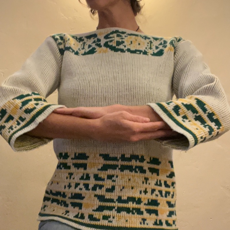 60s Boat Neck Poor Boy Sweater Garmentory