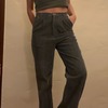 90s IVY CLUB Charcoal Corduroy Trousers - Thumbnail 1