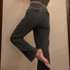 90s IVY CLUB Charcoal Corduroy Trousers - Thumbnail 2